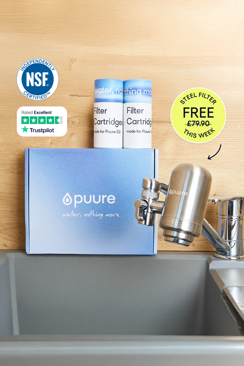 Système de Filtration pour Robinet Puure®️ 3.0